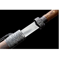 Huali Wood Two-Handed Manganese Steel Tang Dynasty Sword
