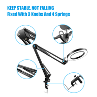 8xMagnifying Glass 72 LED Lights Lamp 3000-6500k Adjustment Desk Magnifier Lamp Architecture Light Black