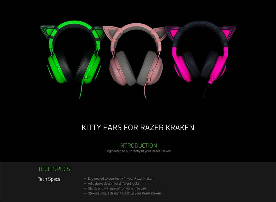 Razer Kitty Ears for Kraken