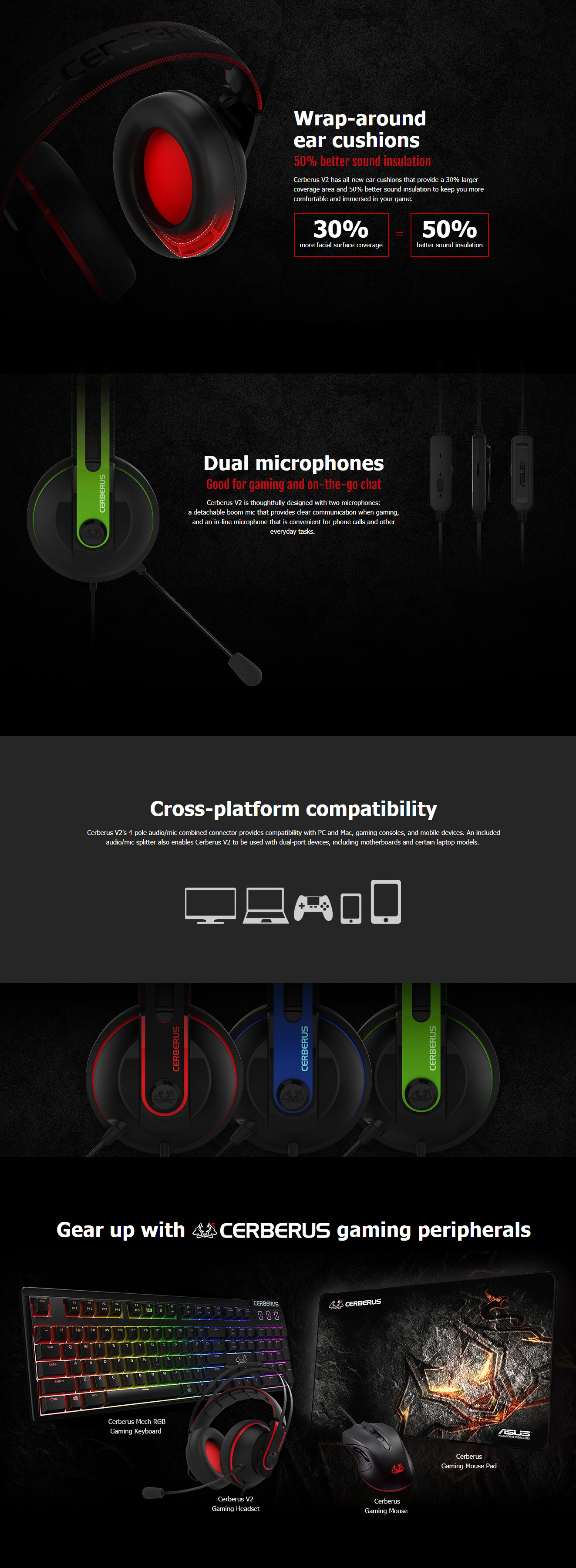 asus cerberus v2 pc gaming headset