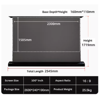 XGIMI 100" Inch Electronic Floor Rising 8k Black Lenticular Technology Projector Screen