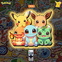 Pokemon LED Wall Art Display (Pikachu, Eevee, Charizard, Squirtle, Bulbasaur)