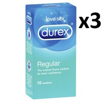 Durex Regular 10 Pack (3 Boxes)