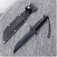 Extra-Hard Plastic Tactical Dagger with Leather Sheath