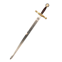 King Arthur Excalibur Sword With Wall Plaque