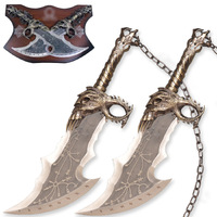 God Of War Kratos Blade Of Chaos With Wall Plaque