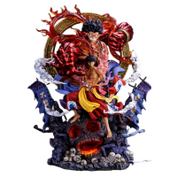 One Piece Monkey D. Luffy Gear 4 2 Heads with Led Light GK Figure