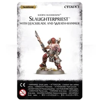 Warhammer Age of Sigmar: Khorne Bloodbound Slaughterpriest with Hackblade and Wrath-hammer
