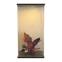 Acrylic Figure/Model Display Box with USB Lighting 20x20x40