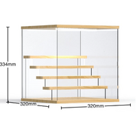 Acrylic Figure/Model Display Box with USB Lighting (Removable 5 Tier Stand)