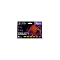 Vallejo Fantasy Colour Series - Fire Fury Paint Set (6 Paints)