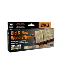 Vallejo Model Air - Effects 8 Colour Set Old And New Wood Effects by Scratchmod 17ml