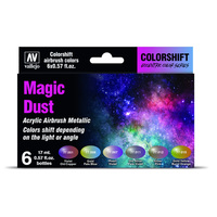 Vallejo Eccentric - The Shifters Magic Dust (6 Colour Set) Acrylic Airbrush Paint