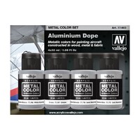 Vallejo Metal Colour - Aluminium Dope 4 Colour Acrylic Paint Set