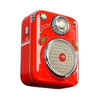 Divoom Beetle FM Portable Radio Bluetooth Speaker - Red