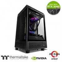 Thermaltake Computer System Citadel - AMD Ryzen 5 - 3600 /RTX 3060 /AIO /WIFI /Tower 100 Mini Black