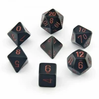 CHX 25418 Opaque Polyhedral Black/red 7-Die Set