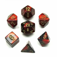 CHX 26433 Gemini Black-Red/Gold 7-Die Set