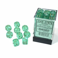 CHX 27975 Borealis 12mm d6 Light Green/gold Block (36)