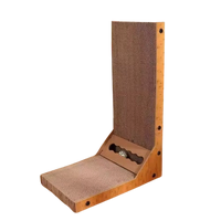 Extra Large L-Shaped Cat Scratching Board with Ball