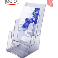 Deflect-O 3 Tier Acrylic Pamphlet Plastic DL(99mm x 210mm) Brochure Holder