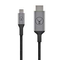 Bonelk USB-C to HDMI Long Life Cable (Black/Space Grey) - 1.5 m