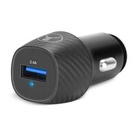 BONELK Car Charger, Carbon Series, USB-A 2.4A, 12W (Black)