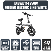 Engwe T14 250w Folding Electric Bike 48V 10Ah White (Latest Model)