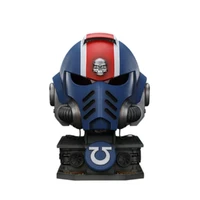 Warhammer Collectibles: 1/1 Scale Ultramarines Lieutenant Titus' MKX Helmet & Display Stand