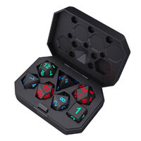 LED DnD Electronic Polyhedral Dice (7PCS) with Rechargeable Charging Box 