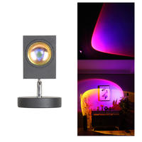 Rainbow Purple Blue Projection Led Lamp 20cm (Square Head)