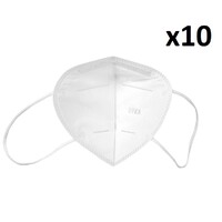 KN95 Protective Facemask 95% Filtration CE Certified Anti Dust/Droplet 4 Layer 3D Respirator 10 Pack