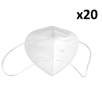 KN95 Protective Facemask 95% Filtration CE Certified Anti Dust/Droplet 4 Layer 3D Respirator 20 Pack