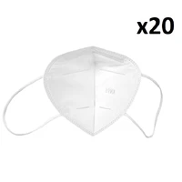 KN95 Protective Facemask 95% Filtration CE Certified Anti Dust/Droplet 4 Layer 3D Respirator 20 Pack