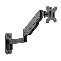 Brateck Single Screen Wall Mounted Articulating Gas Spring Monitor Arm