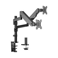Brateck Dual Arm Full Extension Gas Spring Monitor Mount - 17"-32"