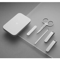 XIAOMI Mijia 5Pcs Portable Fingernail Toenail Manicure Pedicure Magnetic Absorption Stainless Steel Nail Clipper Se