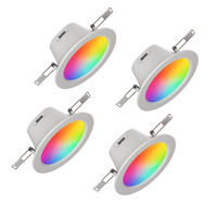 Nanoleaf Essentials Colour Smart LED Downlights (Matter Compatible) – 4 Pack