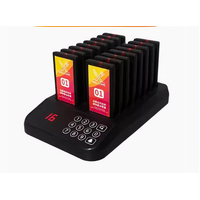 Pager/Queqe/Buzzer System for Restaurant/Cafe/Club Charging Base & 16 Buzzers Sets