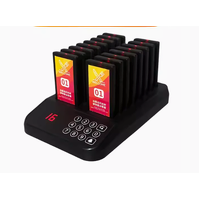Pager/Queqe/Buzzer System for Restaurant/Cafe/Club Charging Base & 16 Buzzers Sets