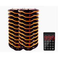 Round Pager/Queqe/Buzzer System for Restaurant/Cafe/Club Charging Base & 20 Buzzers Sets
