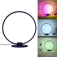 RGB LED Desk Lamp Alexa Compatible Round Design 40cm Height