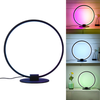 RGB LED Desk Lamp Alexa Compatible Round Design 40cm Height