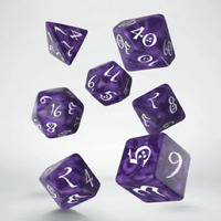 Q Workshop Classic RPG Lavender & White Dice Set 7