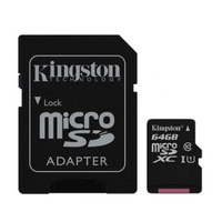 Kingston 64GB microSDXC Class 10 UHS-I 45R Flash Card