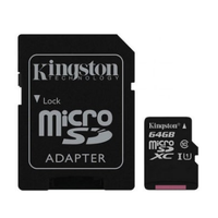 Kingston 64GB microSDXC Class 10 UHS-I 45R Flash Card