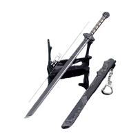 Mini Tang Dynasty Heng Sword 22cm Key Chain with Holder