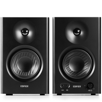 Edifier MR4 Studio Monitor - Smooth Frequency Wooden RCA TRS AUX Speaker - Black