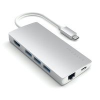 Satechi USB-C Multi-Port Adapter 4K HDMI w/ Ethernet V2 (Silver)