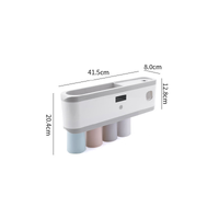 UV Light Sterilizer Toothbrush Holder Toothpaste Dispenser Wall Mounted Cleaner